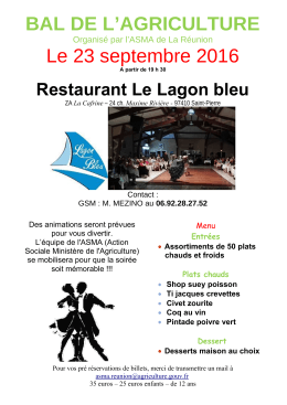 Diner dansant ASMA 23 Sept 2016 - DAAF Réunion