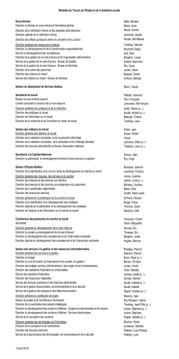 Liste du personnel d`encadrement (PDF, 96 Ko)
