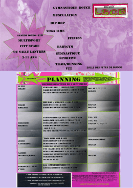 Gym planning 2016-2017