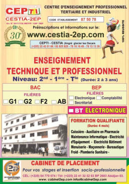 Page 1 CENTRE D`ENSEIGNEMENT PROFESSIONNEL c E Pril