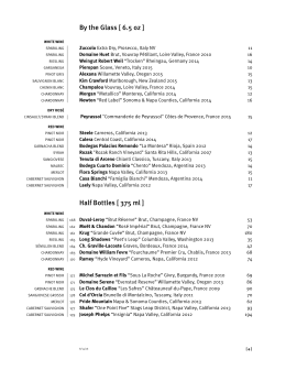 Snake River Grill Wine List
