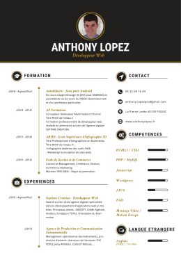 T&eacute;l&eacute;charger CV - Anthony Lopez