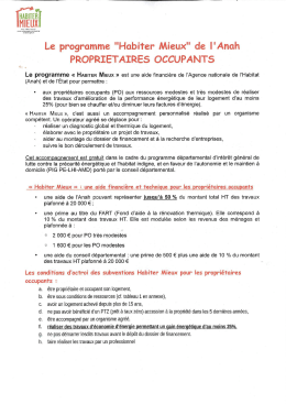 Programme Habiter Mieux de l`Anah1