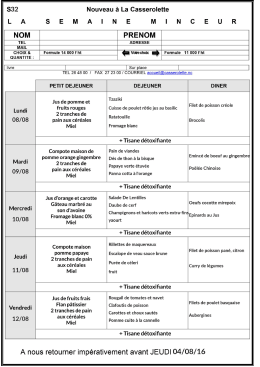 La Semaine minceur