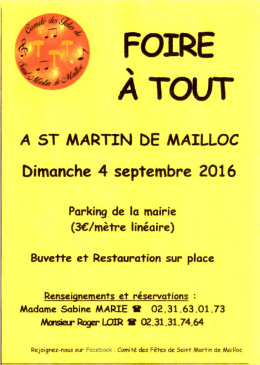 l1/data/INFOS FOIRE A TOUT - Mairie de Saint Martin de Mailloc