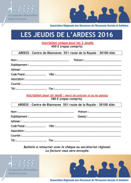 ****** En direct des Associations Partenaires