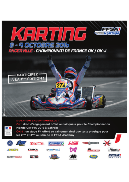 Dotations au Championnat de France OK/OK-J les