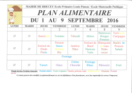 Menus Cantine Br&eacute;cey septembre 2016