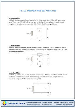 sonde de temperature thermometrie par resistance pt 100