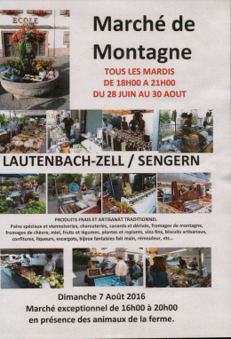 Marché de Montagne - Mairie Lautenbach