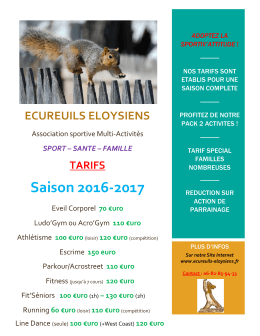 Saison 2016-2017 - ecureuils eloysiens 63700