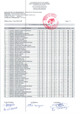 PV d`admission au semestre 6