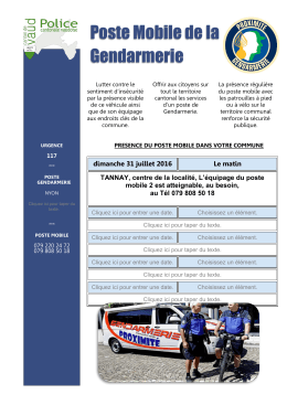 Poste Mobile de la Gendarmerie