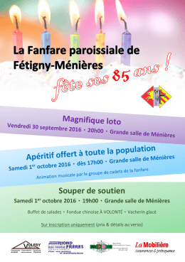télécharger le flyer au format PDF - Fanfare paroissiale de Fétigny