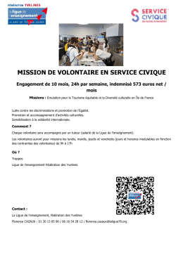 mission de volontaire en service civique
