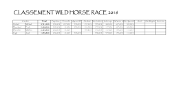 CLASSEMENT WILD HORSE RACE 2016
