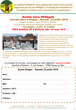 Dieppe 23.07.16 - Syndicat Initiative de Roissy-en-Brie