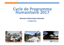 Cycle de Programme Humanitaire 2017