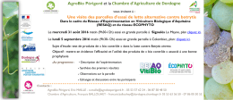 AgroBio Périgord et la Chambre d`Agriculture de Dordogne