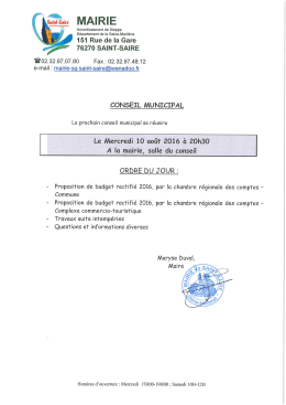 conseil municipal - Saint