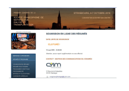 Formulaire de r&eacute;sum&eacute;