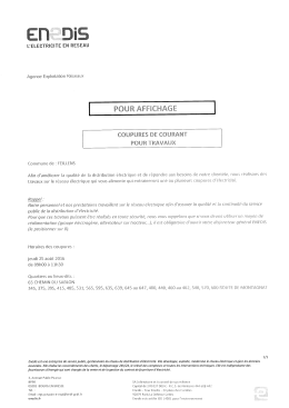 liste des lieux concern&eacute;s