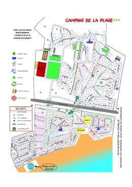 Plan du Camping de la Plage