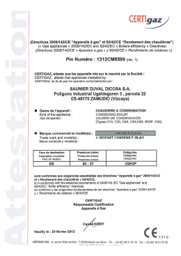 CERTIg&yuml; - Saunier Duval