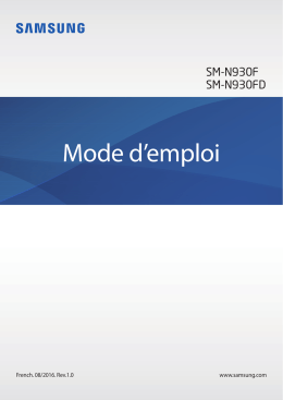 Paramètres - Galaxy Note 7 Manual