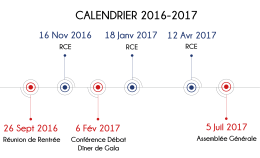 Evénements principaux CCE 2016-2017 - CCE Rhône