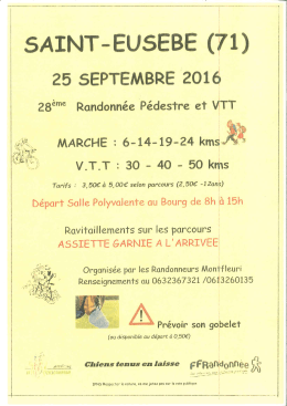 Page 1 - - - SAINT-EUSEBE (71) 25 SEPTEMBRE 2016 28
