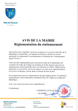 Pour plus d`infos, télécharger l`avis de la Mairie
