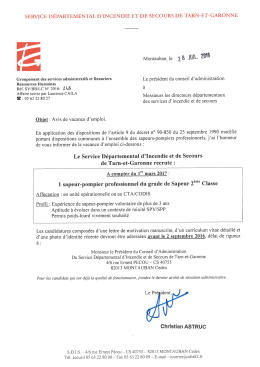 1 poste de Sapeur 2ème Classe