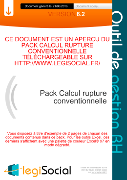 Pack Calcul rupture conventionnelle