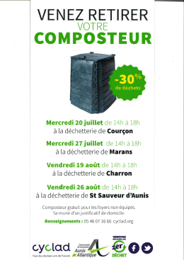 Distributions composteurs - Mairie d`Andilly les marais