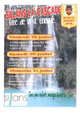 F&ecirc;te de la St Etienne - Village de Sillans-la