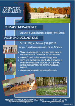 affiche monastique 2016