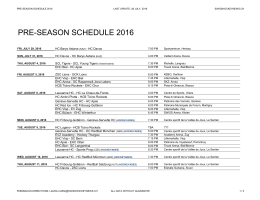 pre-season schedule 2016