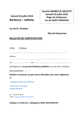 Barbecue – Joëlette - Délégation AFM Haute Vienne 87