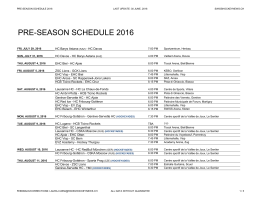 pre-season schedule 2016