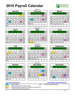 2016 SPI Calendar - Southern Payrolls