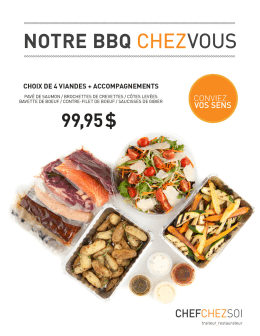 Menu BBQ - Chef Chez Soi