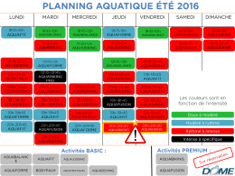 plannings activités d`été