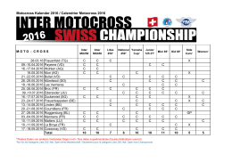 Motocross Kalender 2016 / Calendrier Motocross 2016