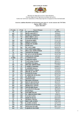 concours d`accés 2016-2017-SAISIE-HRI 2016 - Alwadifa