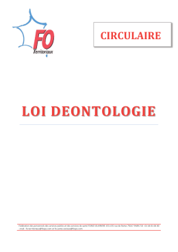 LOI_DEONTOLOGIE_CIRCULAIRE-FO