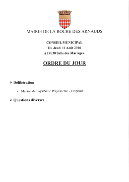 Conseil Municipal du 11082016