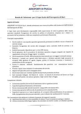 del Bando - Aeroporti di Puglia