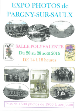 salle polyvalente du 20 au 28 août 2016 de 14h00