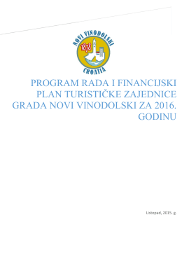 Financijski program i plan rada za 2016. g.